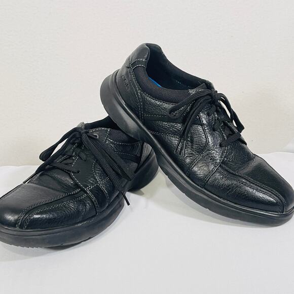 Clark’s Black Leather Loafers Men’s 10.5 Oxfords Cushioned Business Casual Shoes main image 11